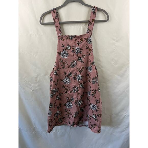 Tinsel Town Pink Floral Overall Dress Size Large - Picture 4 of 4
